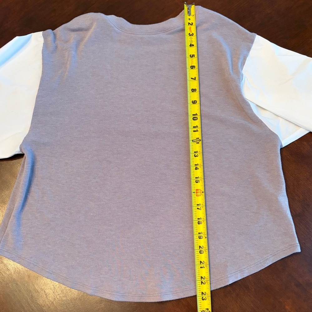 Boutique Brand Grey Balloon Sleeve White Knit‎ Top  T23081 Small - Picture 3 of 6